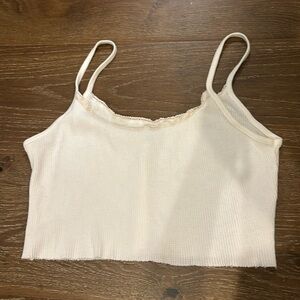 brandy melville waffle tank top crop top
